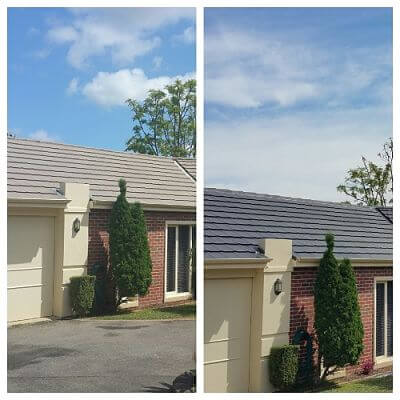 Before and After on Roof in Victoria